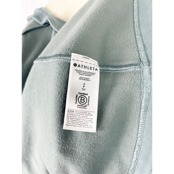 ATHLETA MOTO JACKET, Full Zip in Minimalistic Gray. - Picture 9 of 10